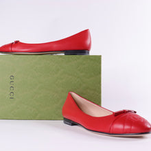 Load image into Gallery viewer, GUCCI GG Marmont Leather Ballet Flats
