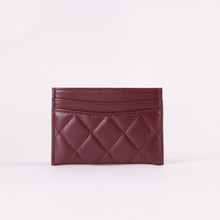 Load image into Gallery viewer, CHANEL CC Burgundy Lambskin Classic Card Holder
