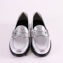 Load image into Gallery viewer, CELINE Luco Metallic Leather Loafers
