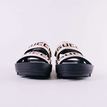 Load image into Gallery viewer, GUCCI Nylon Cirano Lux Stripe Mens Cleat Sole Slingback Sandals
