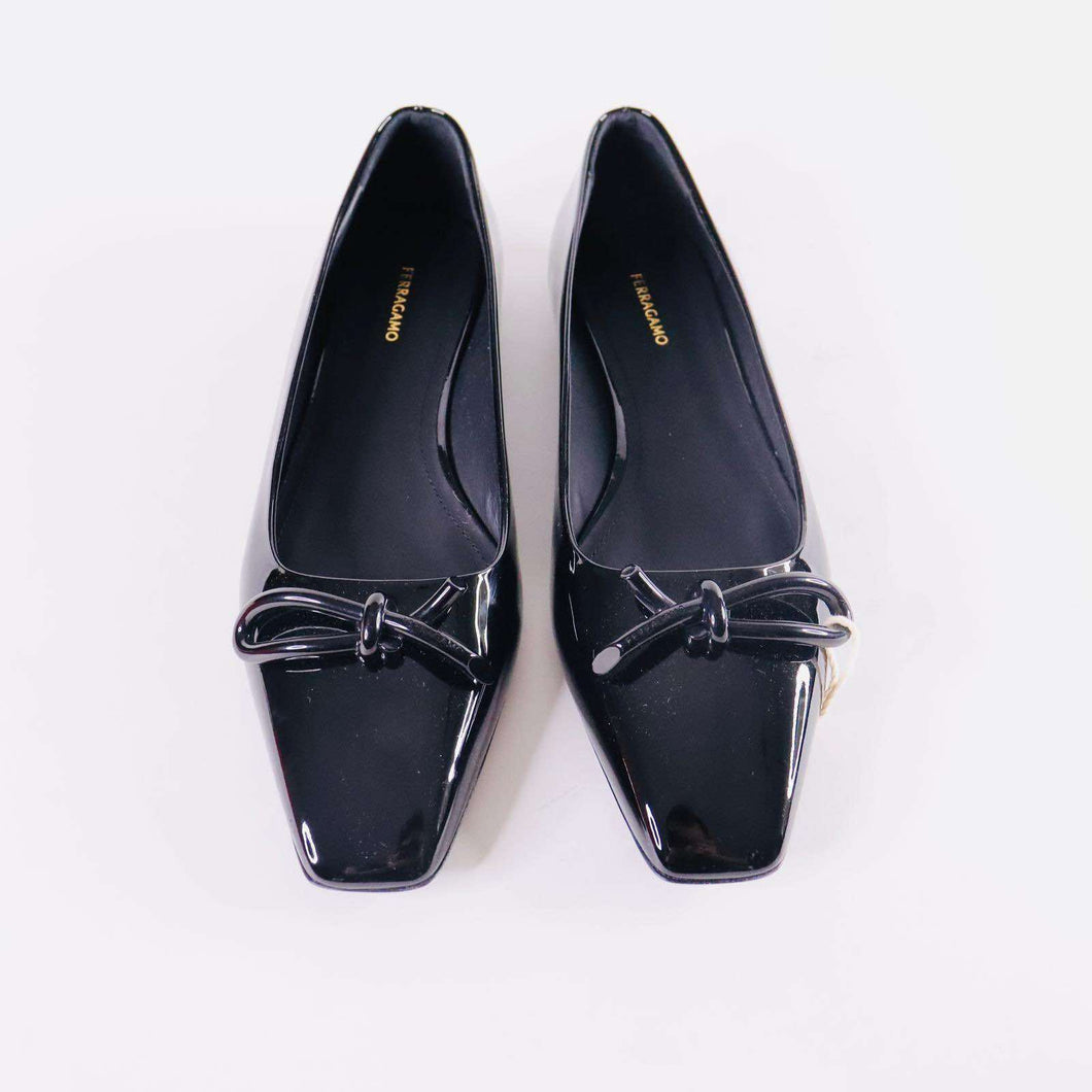 FERRAGAMO Patent Leather Ballet Flats