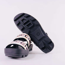 Load image into Gallery viewer, GUCCI Nylon Cirano Lux Stripe Mens Cleat Sole Slingback Sandals
