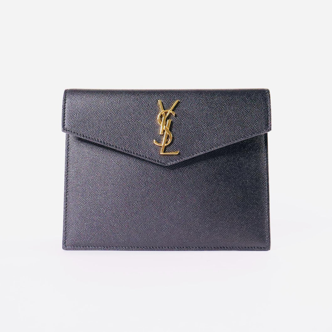 YSL Uptown Baby Pouch Cuir Impression Grain de Poudre