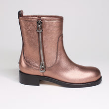 Load image into Gallery viewer, JIMMY CHOO Dondo Rosewood Grainy Calf Leather Biker Boots
