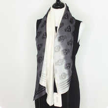 Load image into Gallery viewer, ALEXANDER MCQUEEN Off-White and Black Dip Dye Shawl
