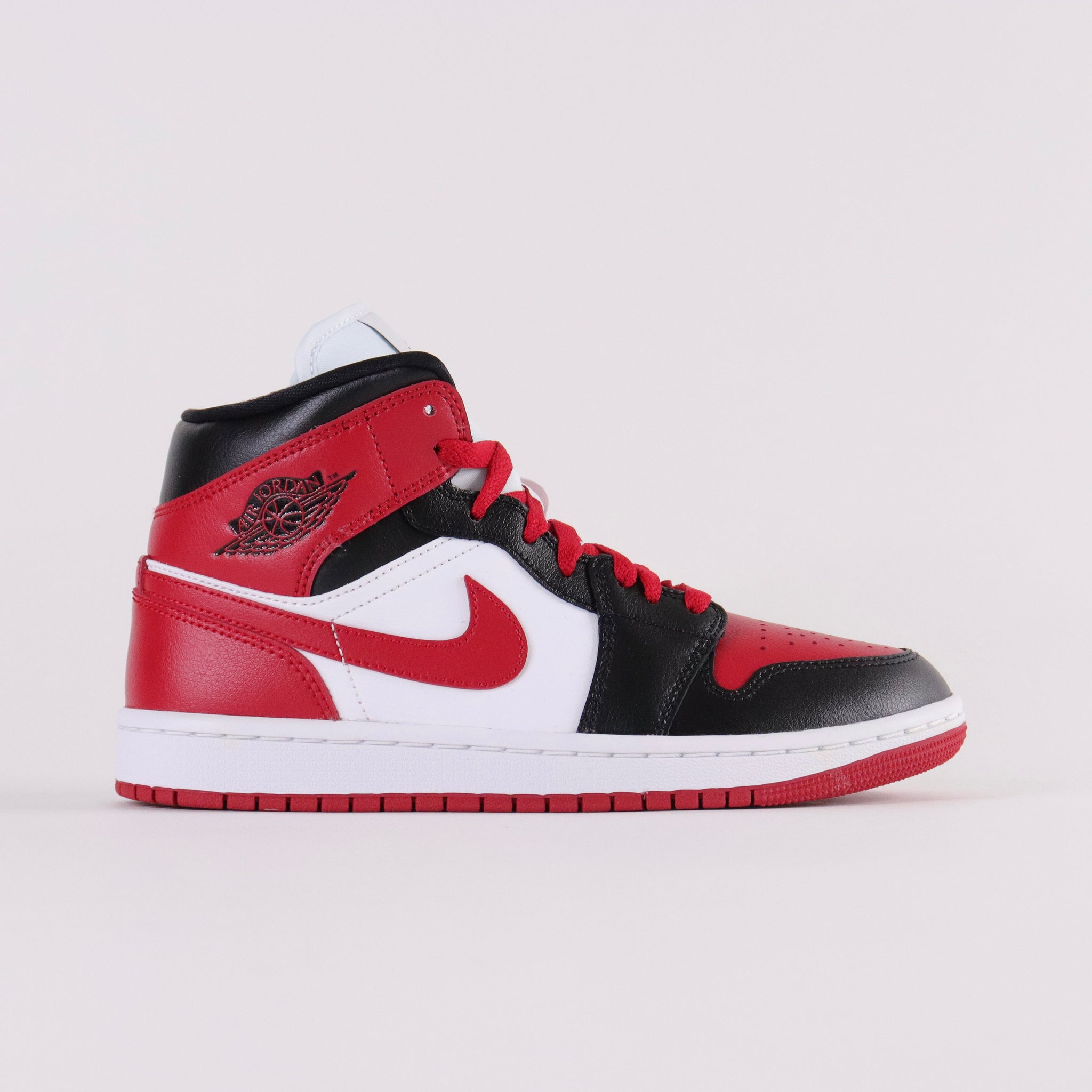 NIKE AIRJORDAN1 mid RED＆BLACK NIKE Air Jordan 1 Mid Red Black Sneakers – YEG.CHEAPLUXE INC.